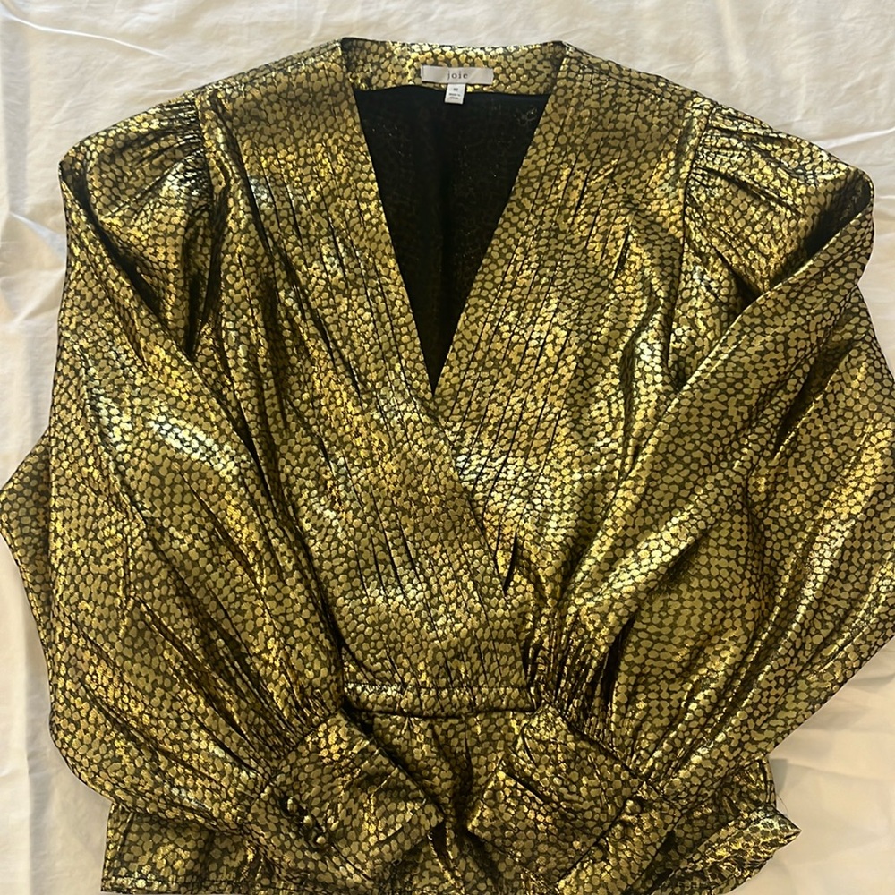 Joie Gold and Black top size M